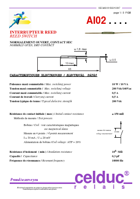 AI02P001 Datasheet PDF celduc-relais