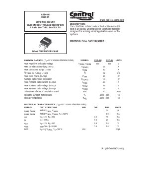 CSD-8M Datasheet PDF Central Semiconductor Corp