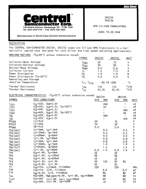 2N3735 Datasheet PDF Central Semiconductor Corp