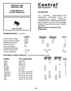 CMPT8099 Datasheet PDF Central Semiconductor Corp