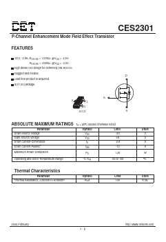 CES2301 Datasheet PDF Chino-Excel Technology