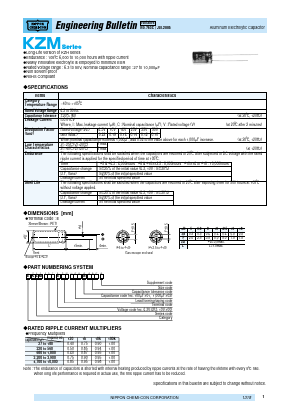 EKZM100ESS682ML25S Datasheet PDF United Chemi-Con, Inc.