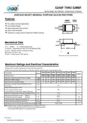 MDDS2ABF Datasheet PDF Jiangsu Yutai Electronics Co., Ltd