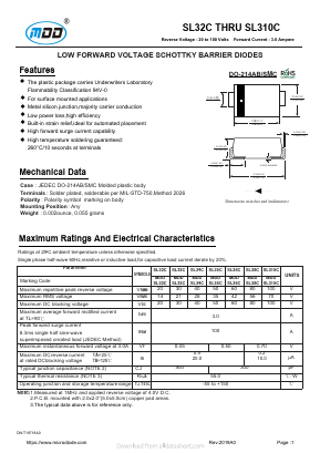 SL32C Datasheet PDF Jiangsu Yutai Electronics Co., Ltd