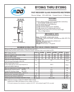BY399G Datasheet PDF Jiangsu Yutai Electronics Co., Ltd