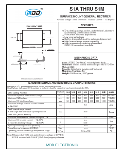 S1A Datasheet PDF Jiangsu Yutai Electronics Co., Ltd