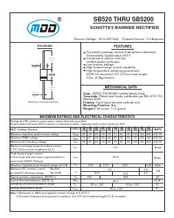 SB5200 Datasheet PDF Jiangsu Yutai Electronics Co., Ltd