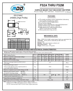 FS2A Datasheet PDF Jiangsu Yutai Electronics Co., Ltd