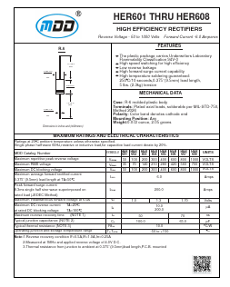 HER607 Datasheet PDF Jiangsu Yutai Electronics Co., Ltd