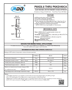 P6KE350CA Datasheet PDF Jiangsu Yutai Electronics Co., Ltd