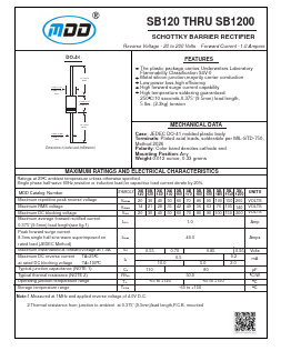 SB1200 Datasheet PDF Jiangsu Yutai Electronics Co., Ltd