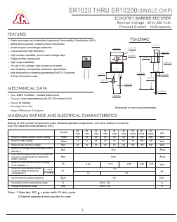 SR1030 Datasheet PDF Jiangsu Yutai Electronics Co., Ltd