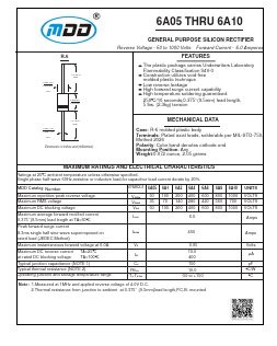 6A8 Datasheet PDF Jiangsu Yutai Electronics Co., Ltd