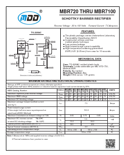 MBR790 Datasheet PDF Jiangsu Yutai Electronics Co., Ltd