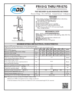 FR153G Datasheet PDF Jiangsu Yutai Electronics Co., Ltd