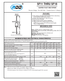 SF18 Datasheet PDF Jiangsu Yutai Electronics Co., Ltd