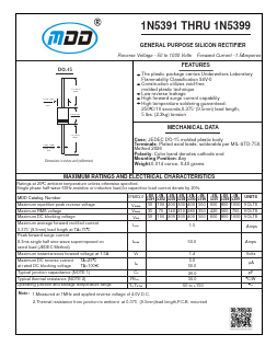 1N5399 Datasheet PDF Jiangsu Yutai Electronics Co., Ltd