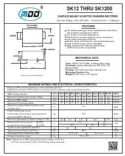 SK16 Datasheet PDF Jiangsu Yutai Electronics Co., Ltd
