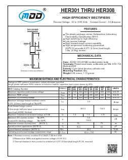 HER302 Datasheet PDF Jiangsu Yutai Electronics Co., Ltd
