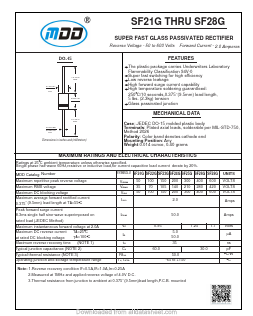 SF22G Datasheet PDF Jiangsu Yutai Electronics Co., Ltd