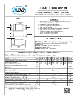 US1AF Datasheet PDF Jiangsu Yutai Electronics Co., Ltd