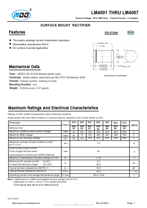 LM4004 Datasheet PDF Jiangsu Yutai Electronics Co., Ltd