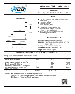 1SMA4728 Datasheet PDF Jiangsu Yutai Electronics Co., Ltd