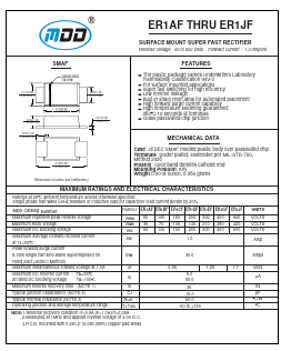 ER1AF Datasheet PDF Jiangsu Yutai Electronics Co., Ltd