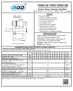 DSR0.3J Datasheet PDF Jiangsu Yutai Electronics Co., Ltd