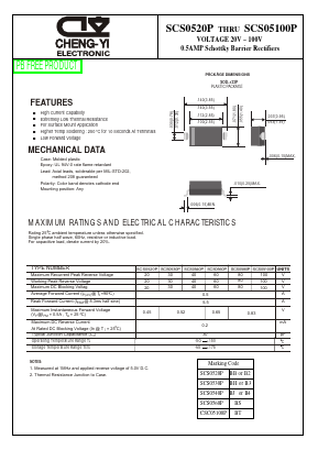 SCS0520P Datasheet PDF CHENG-YI ELECTRONIC CO., LTD.