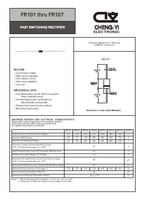 FR104 Datasheet PDF CHENG-YI ELECTRONIC CO., LTD.