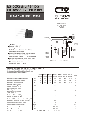 RS4005G Datasheet PDF CHENG-YI ELECTRONIC CO., LTD.