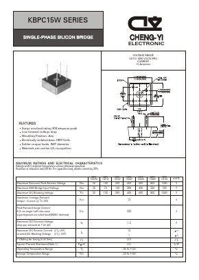 KBPC1504W Datasheet PDF CHENG-YI ELECTRONIC CO., LTD.