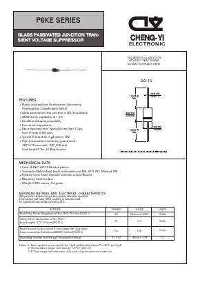 P6KE180A Datasheet PDF CHENG-YI ELECTRONIC CO., LTD.