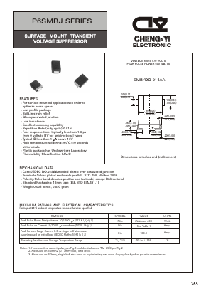 P6SMBJ54 Datasheet PDF CHENG-YI ELECTRONIC CO., LTD.