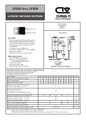 UF808 Datasheet PDF CHENG-YI ELECTRONIC CO., LTD.