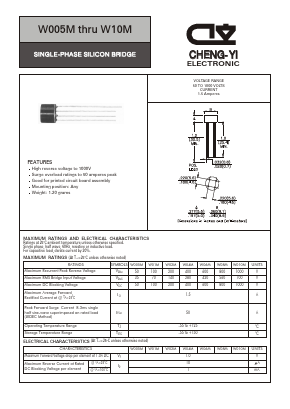 W02M Datasheet PDF CHENG-YI ELECTRONIC CO., LTD.