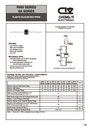 P600A Datasheet PDF CHENG-YI ELECTRONIC CO., LTD.