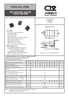 FR3A Datasheet PDF CHENG-YI ELECTRONIC CO., LTD.
