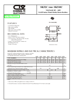 SK52C Datasheet PDF CHENG-YI ELECTRONIC CO., LTD.