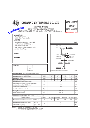 MPL1080PT Datasheet PDF CHENMKO CO., LTD.