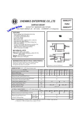 SBM25PT Datasheet PDF CHENMKO CO., LTD.
