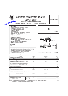 SS08150PT Datasheet PDF CHENMKO CO., LTD.