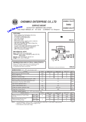 SSM5817SLPT Datasheet PDF CHENMKO CO., LTD.