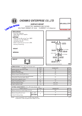 SPL420LLCTPT Datasheet PDF CHENMKO CO., LTD.