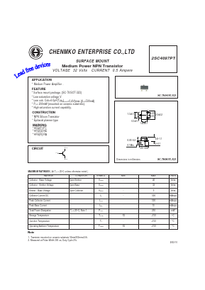 2SC4097PT Datasheet PDF CHENMKO CO., LTD.