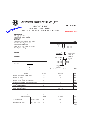 MPL3100PT Datasheet PDF CHENMKO CO., LTD.