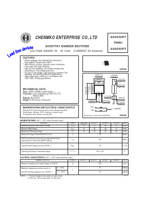 S20S35PT Datasheet PDF CHENMKO CO., LTD.