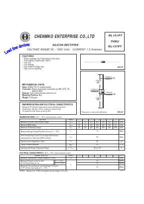 RL153PT Datasheet PDF CHENMKO CO., LTD.