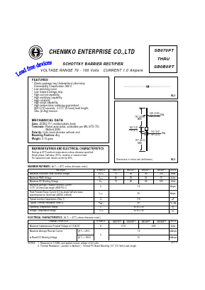 SB080PT Datasheet PDF CHENMKO CO., LTD.